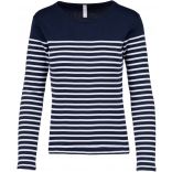 Marinière femme manches longues K386 - Striped Navy / White