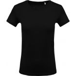 T-shirt femme col rond manches courtes K389 - Black