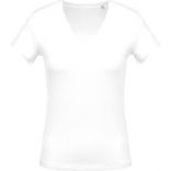 T-shirt femme col V manches courtes K390 - White