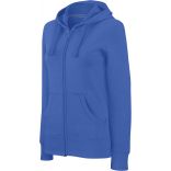 Sweat-shirt femme zippé capuche K464 - Light Royal Blue