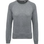 Sweat-shirt femme bio col rond manches raglan K481 - Grey Heather