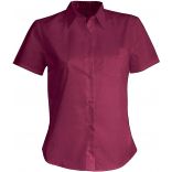 Chemise manches courtes femme Judith K548 - Wine