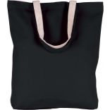 Sac cabas bicolore en coton KI0230 - Black / Natural