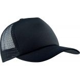 Casquette 5 panneaux Trucker KP111 - Black