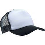 Casquette 5 panneaux Trucker KP111 - White / Black