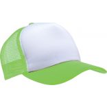 Casquette 5 panneaux Trucker KP111 - White / Lime