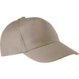 Casquette 5 panneaux en coton KP116 - Beige