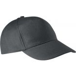 Casquette 5 panneaux en coton KP116 - Dark Grey de travers