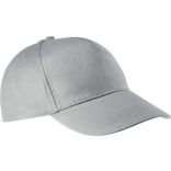 Casquette 5 panneaux en coton KP116 - Light Grey de travers