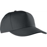 Casquette sandwich contrasté 5 panneaux KP130 - Dark Grey / Black