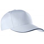 Casquette sandwich contrasté 5 panneaux KP130 - White / Navy