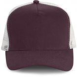 Casquette Trucker 5 panneaux KP137 - Burgundy / Light Grey