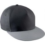 Casquette Snapback 5 panneaux KP139 - Dark Grey / Light Grey