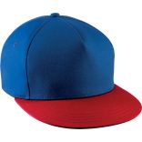 Casquette Snapback 5 panneaux KP139 - Royal Blue / Red