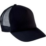 Casquette enfant 5 panneaux trucker KP143 - Black