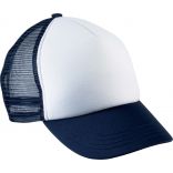 Casquette enfant 5 panneaux trucker KP143 - White / Navy