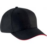 Casquette avec sandwich contrasté KP 153 - Black / Red