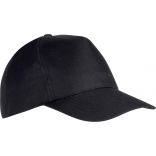 Casquette 5 panneaux polyester KP157 - Black