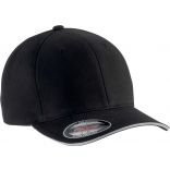 Casquette Flexit® sandwich contrasté 6 panneaux - Black / White