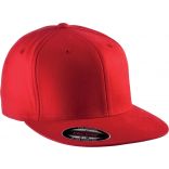 Casquette Flexit® coton brossé 6 panneaux visière plate KP903 - Red