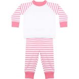 Pyjama à rayures LW072 - Pink / White