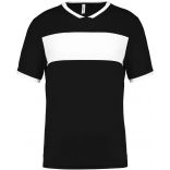 Maillot adulte polyester manches courtes PA4000 - Black / White