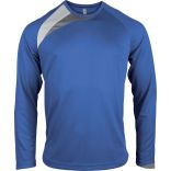 T-shirt unisexe manches longues sport PA408 - Sporty Royal Blue / White / Storm Grey