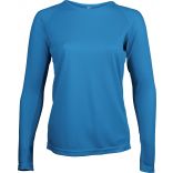 T-shirt femme manches longues sport PA444 - Aqua Blue