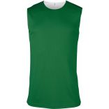 Maillot basket réversible unisexe PA464 - Dark Kelly Green / White - 