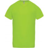 T-shirt homme polyester col V manches courtes PA476 - Lime