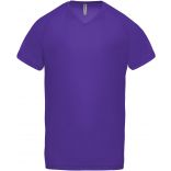 T-shirt homme polyester col V manches courtes PA476 - Violet