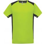 T-shirt sport bicolore PA478 - Lime / Dark Grey