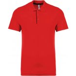 Polo maille piquée sport manches courtes PA485 - Red / Black