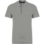 Polo maille piquée sport manches courtes PA485 - Silver / Black