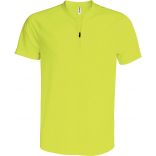 T-shirt 1/4 zip manches courtes unisexe PA486 - Fluorescent Yellow