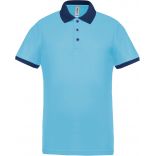 Polo homme piqué performance PA489 - Sky Blue / Sporty Navy