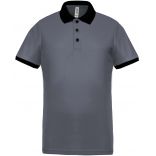 Polo homme piqué performance PA489 - sporty grey / Black