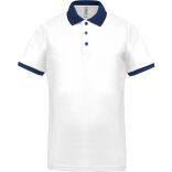 Polo homme piqué performance PA489 - White / Sporty Navy