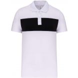 Polo manches courtes adulte White / Black - S