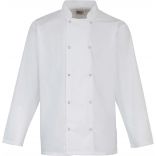 Veste de cuisine manches longues à boutons pression PR665 - White