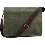 Sac courrier vintage en toile QD610e - Vintage Military Green