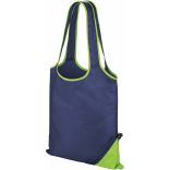 Sac shopping "compact" - Navy / Lime