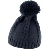 Bonnet à pompon R149X - Black