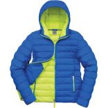 Doudoune femme à capuche Snowbird R194F - Ocean Blue / Lime Punch