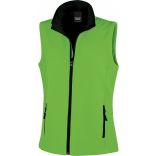 Bodywarmer Softshell Femme Printable R232F - Vivid Green / Black