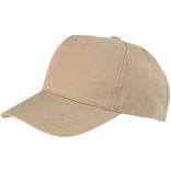 Casquette 5 panneaux Boston RC084X - Khaki Beige