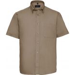 Chemise manches courtes homme twill RU917M - Khaki Beige