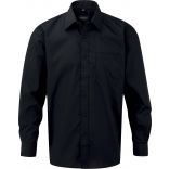 Chemise manches longues homme Popeline Polycoton RU934M - Black