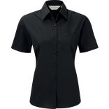 Chemise manches courtes femme Popeline Polycoton RU935F - Black