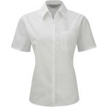 Chemise manches courtes femme Popeline Polycoton RU935F - White